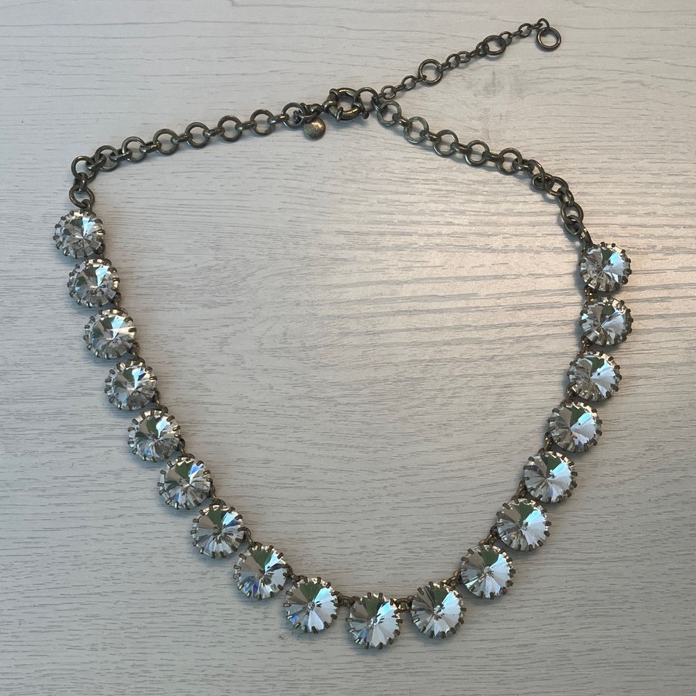 J. Crew Factory Silver Crystal Necklace